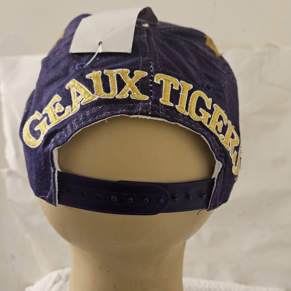 NOS lsu Louisiana state university BIG LOGO SNAPBACK HAT VINTAGE GLOBAL CAP NCAA - Picture 5 of 6